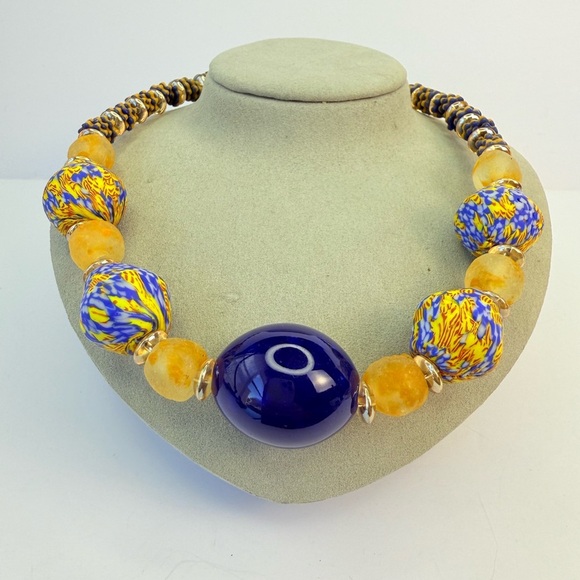 Eclectic Ghana bead necklace set - Picture 6 of 6